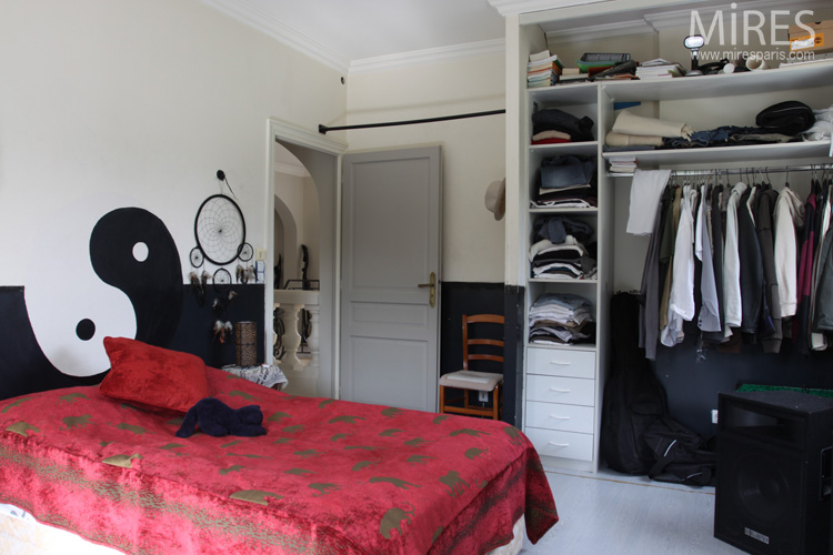 Chambre Pour Garcon Vert : Chambre étudiant, Yin et Yang, noir, blanc + rouge C0568 Mires Chambre Pour Garcon Vert : Chambre étudiant, Yin et Yang, noir, blanc + rouge C0568 Mires