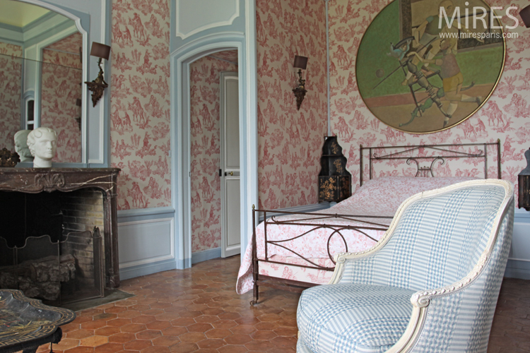Chambre rose en alcôve. C0081 | Mires Paris Chambre rose en alcôve. C0081 | Mires Paris