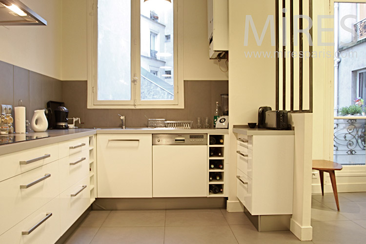 Cuisine moderne en camaïeu de beige C1116 Mires Paris Cuisine moderne en camaïeu de beige C1116 Mires Paris