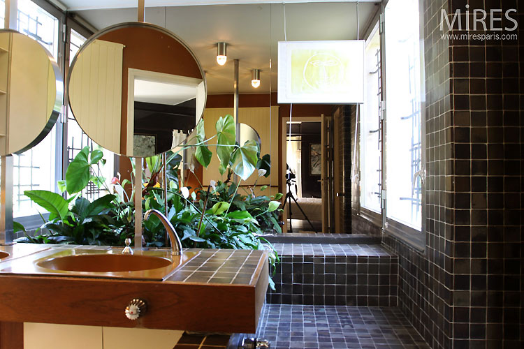 C0405 – Bathroom with black tiles