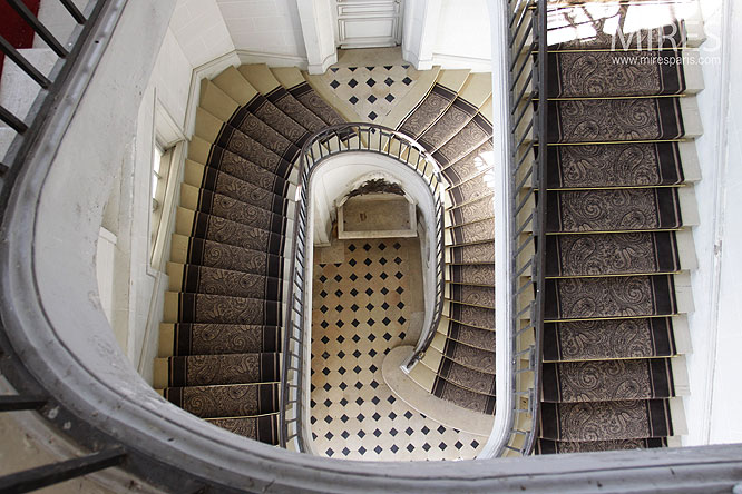 Grand escalier blanc. C0053