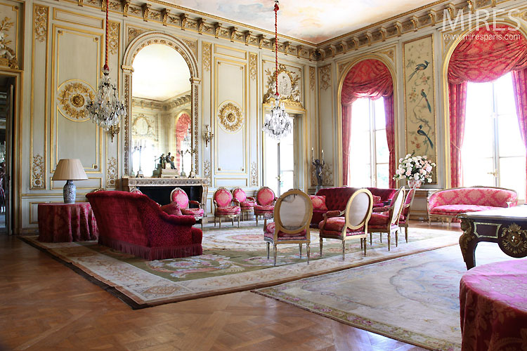 Miroir et dorures au salon. C0355
