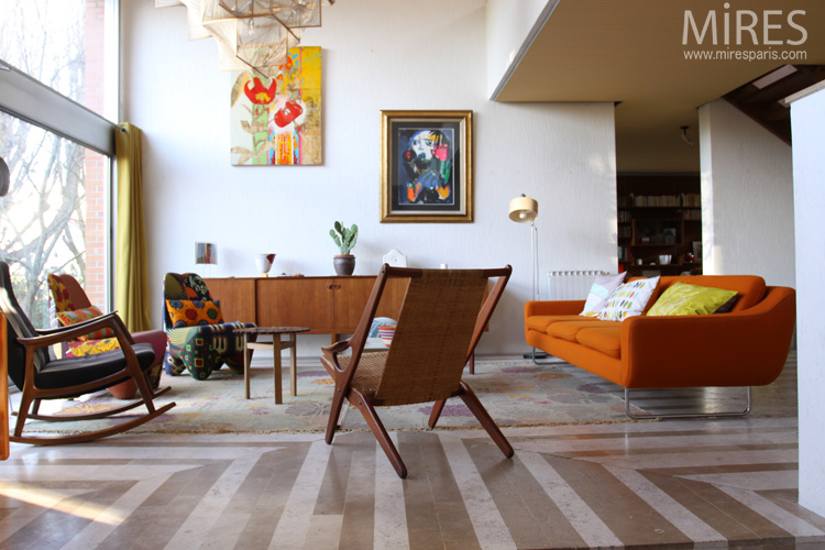 Color and vintage furniture Danish style. C0665