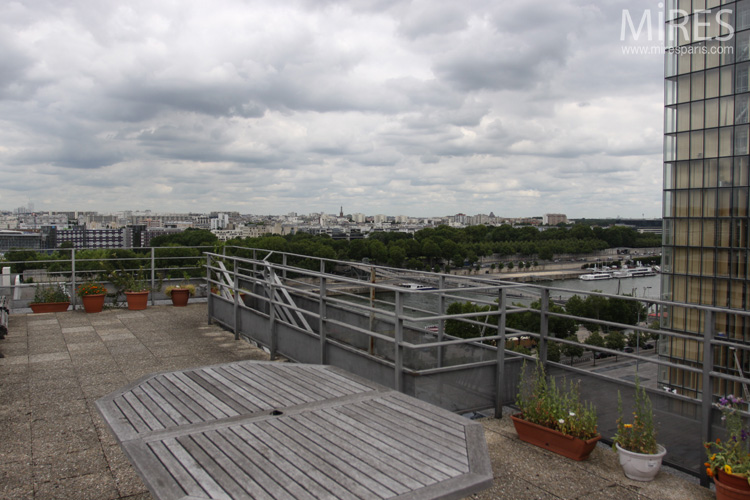 Terrace overlooking the Parc de Bercy. C0737
