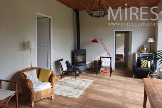 Salon ambiance bois. C0775 | Mires Paris