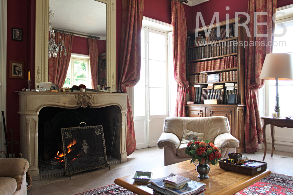 C0870 – Red library living-room