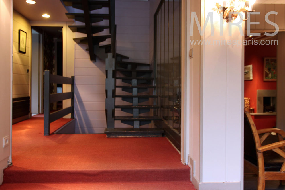 Openwork wooden staircase. C0928