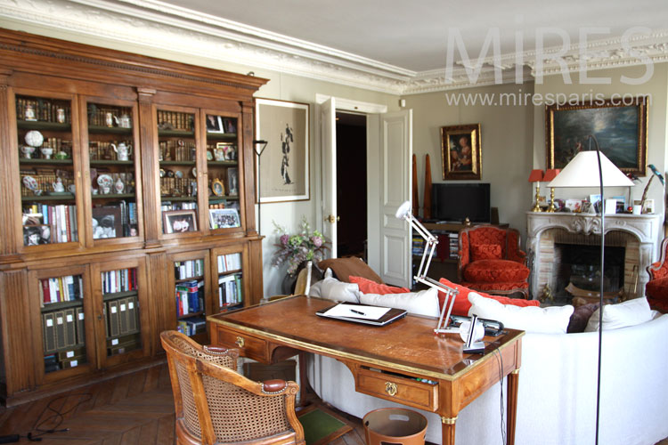 Walnut desk. C0988