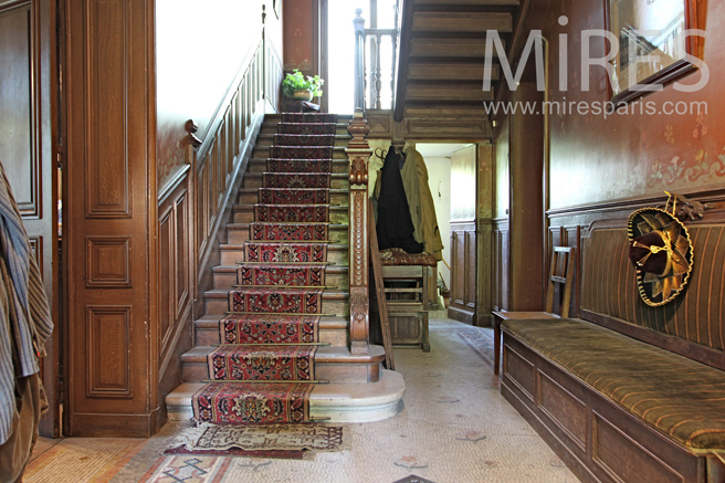 C1235 – Hallway and master staircase