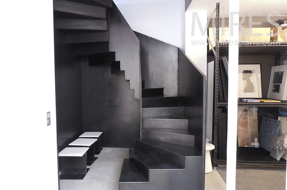 C1380 – Black metal staircase