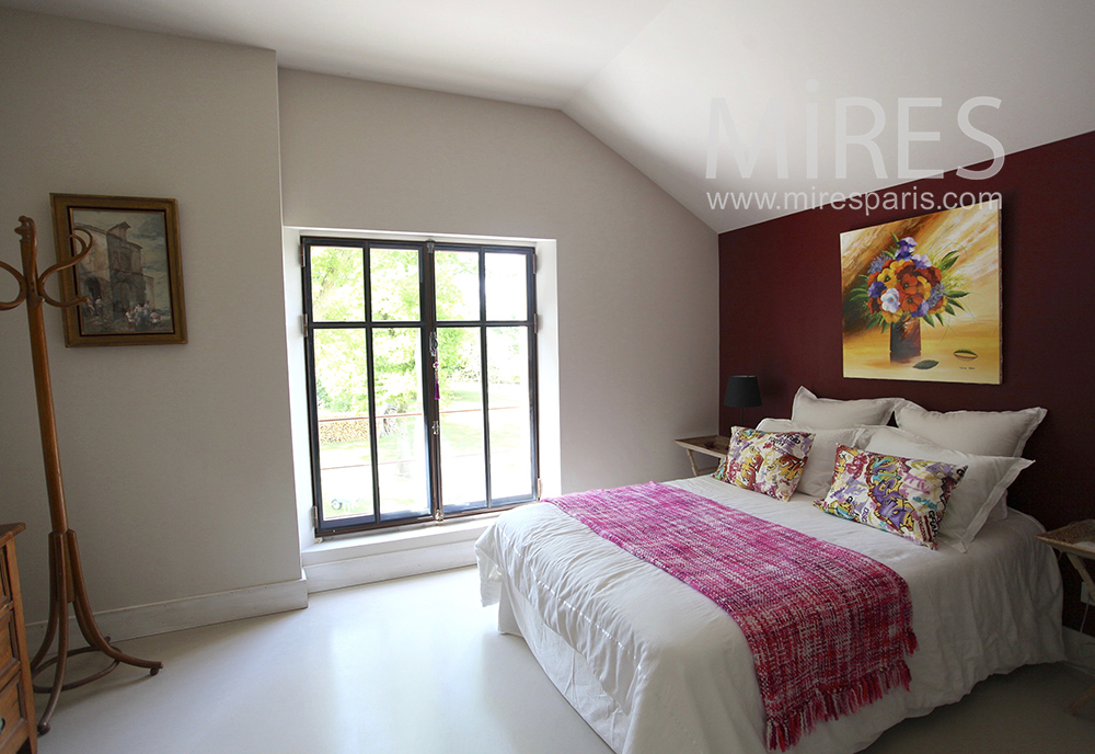 Lighted bedroom. C1463