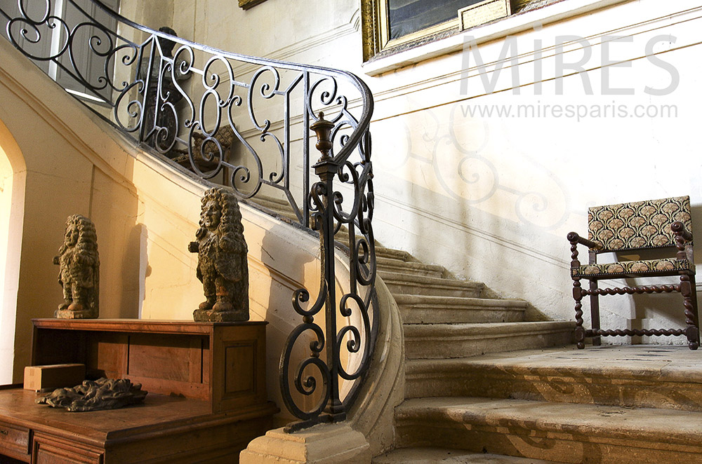 Old staircase in cut stones. c1558