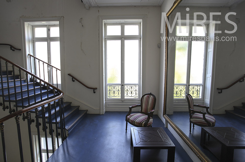 Grand blue staircase. C1564