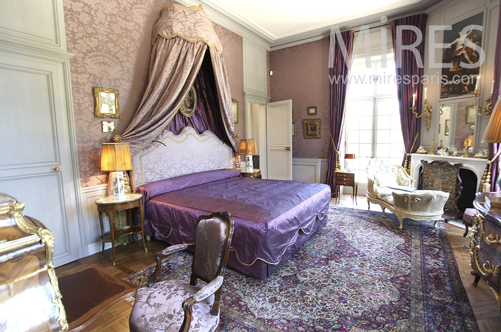 C1580 – Chambre grand siècle en camaïeu de violet