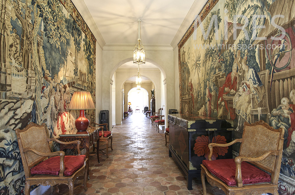Corridors and tapestries. C1580