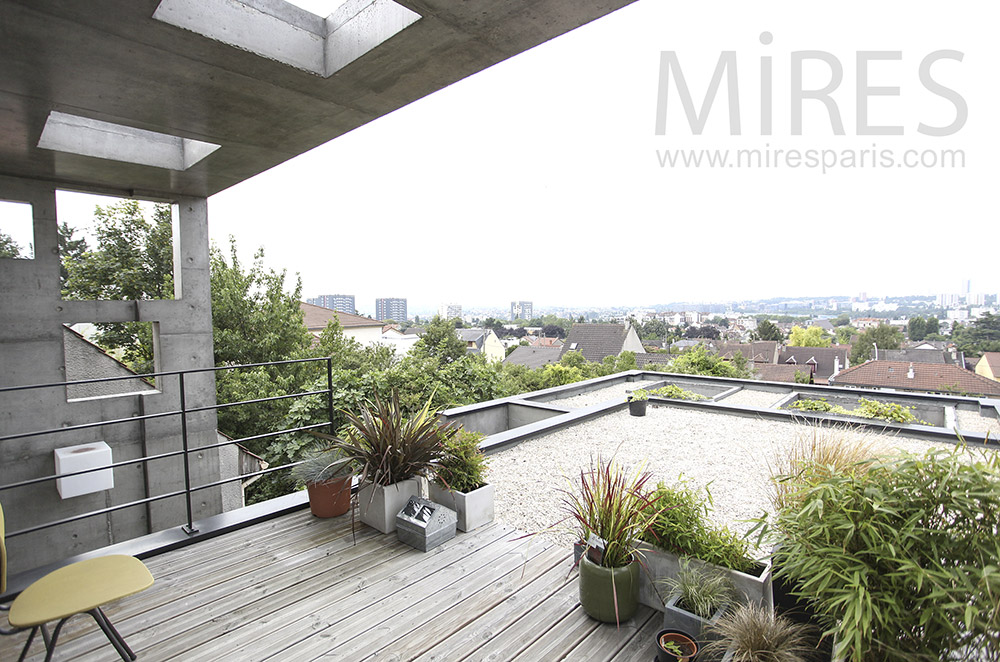 C1584 – Rooftop avec vue et plantes vertes