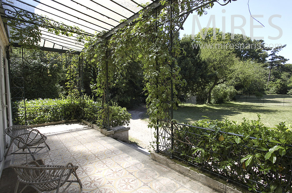 Veranda opened on garden. C1585