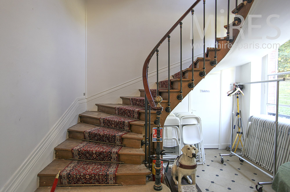 C0630 – Light staircase with worn carpet