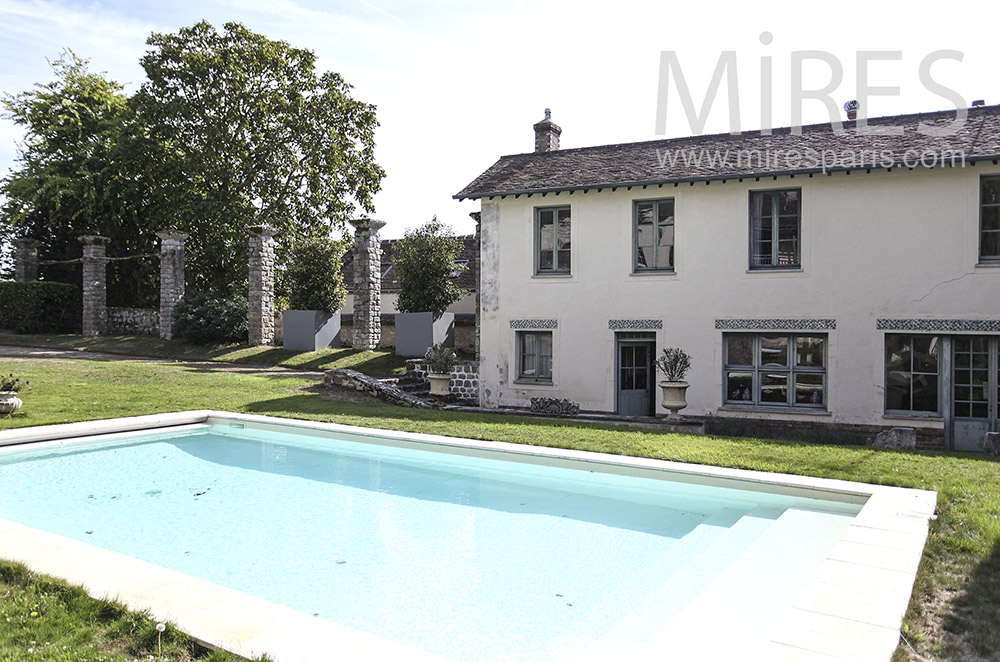 Pool surrounded by grass. c1597