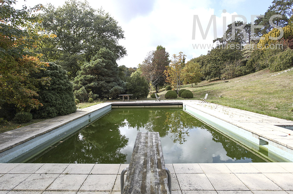 Piscine et plongeoir. C1604