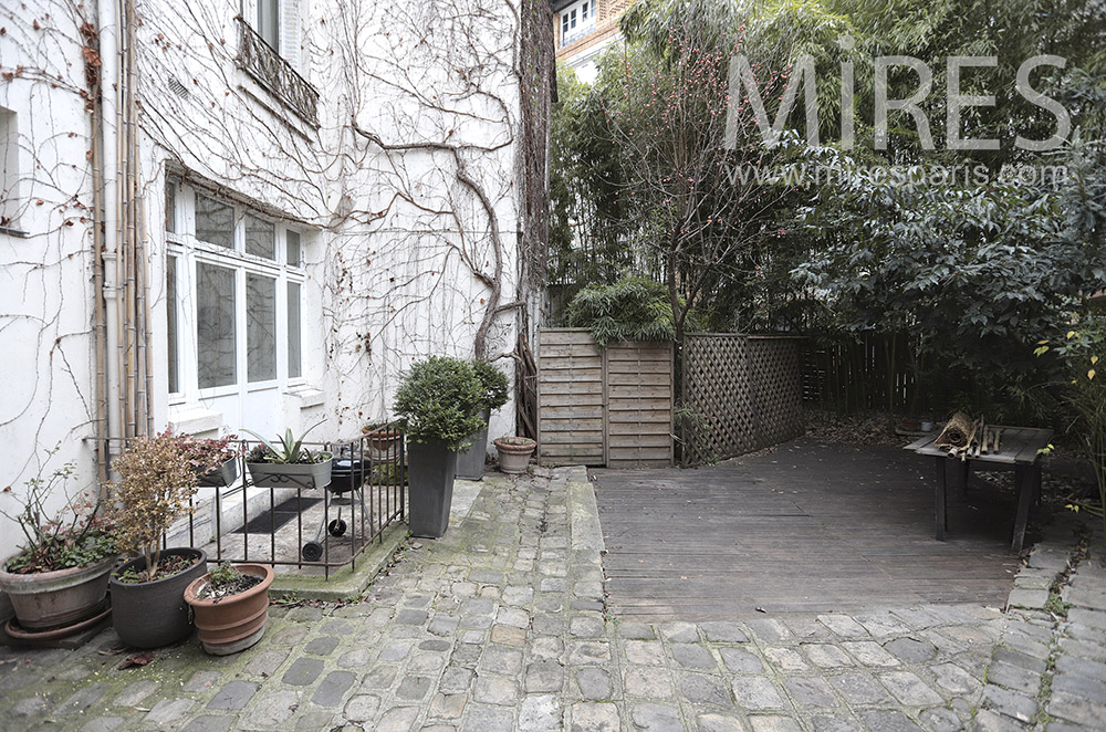 C0031 – Paved courtyard with shrubs