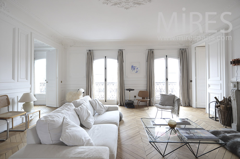 Salon blanc classique. C1650