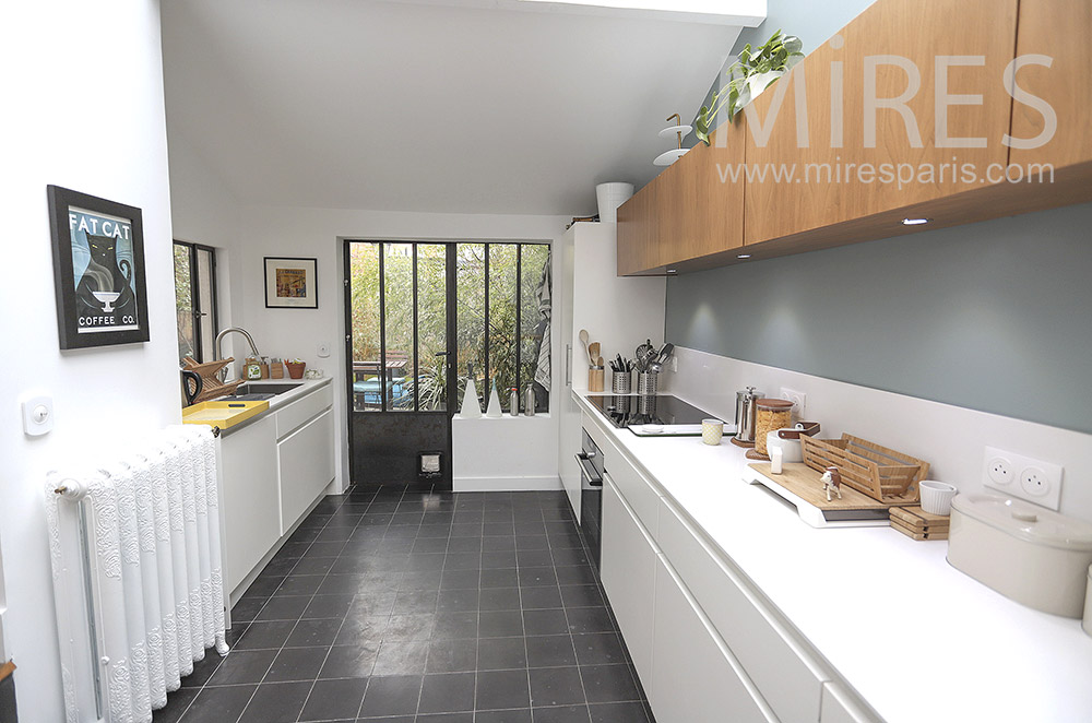 Kitchen overlooking garden. c1651