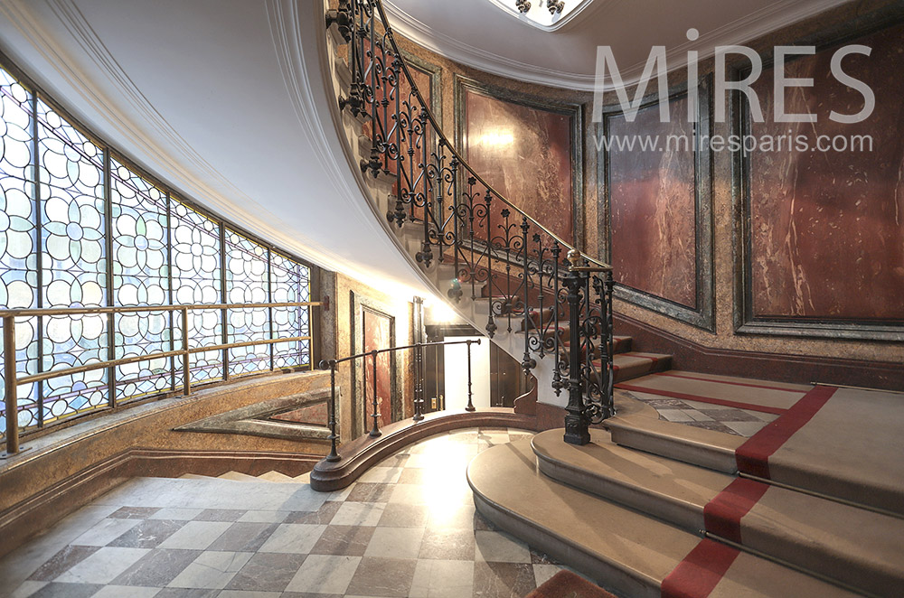 Old spiral staircase. C1669