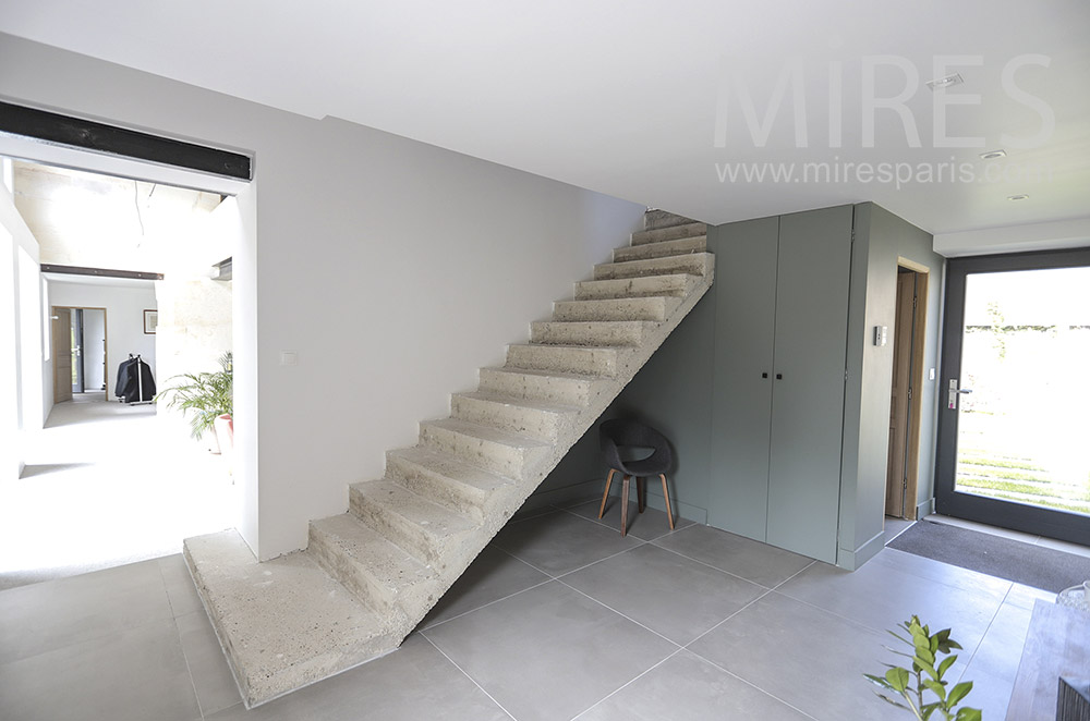 Concrete staircase. c1702