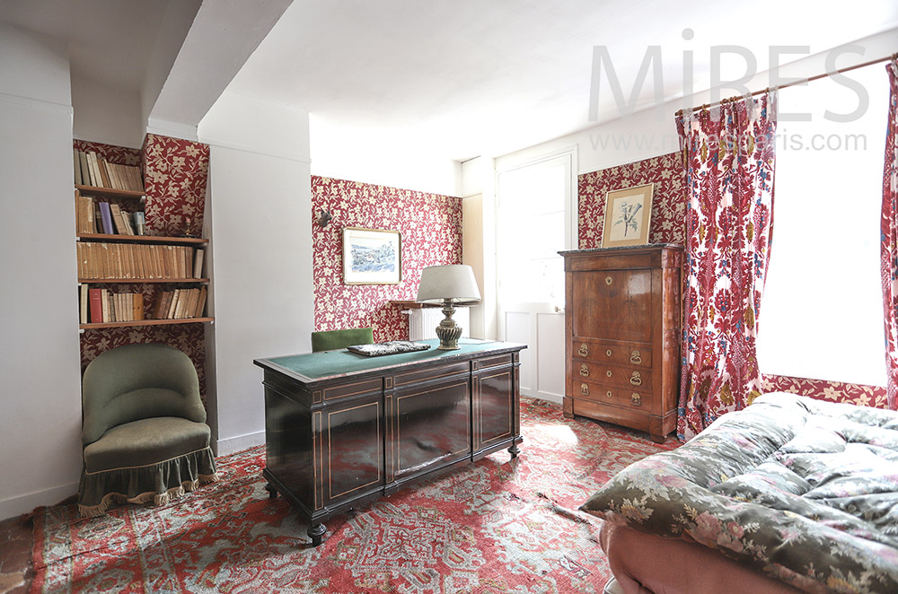  Chambre  avec bureau ancien  C1729 Mires Paris