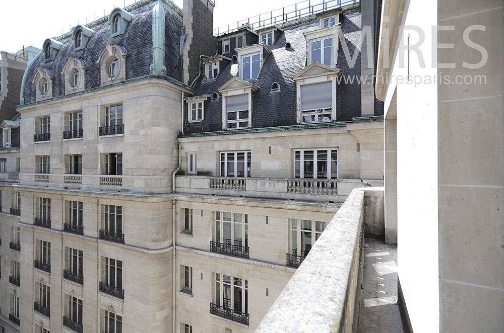 Balcony, courtyard side. C1730