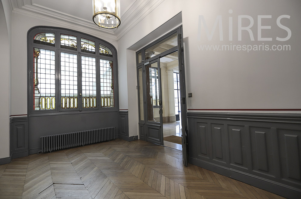 Stained glass corridor. C1753