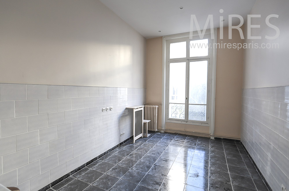 Empty tiled kitchen. C1753