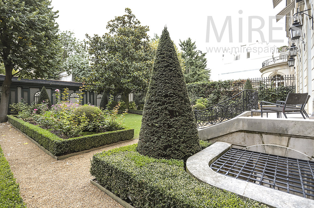 Terrace on garden. C1755