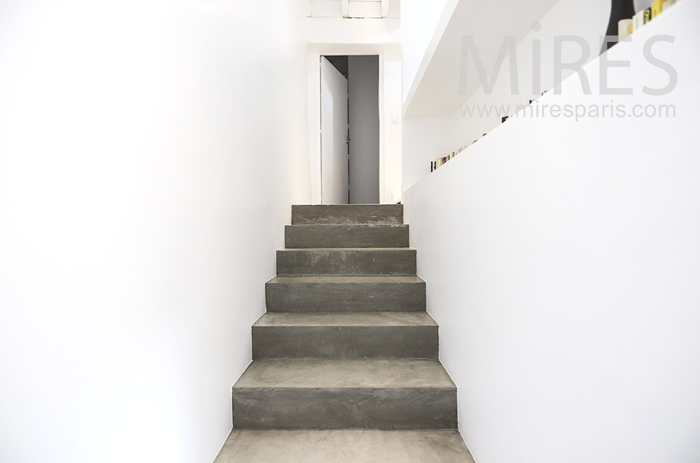 Concrete staircase. C1757
