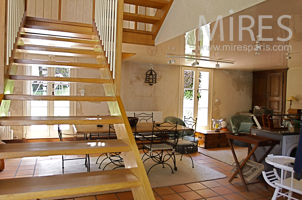 Wood staircase. C0071