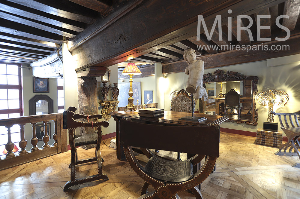 Old office and old beams. C1780