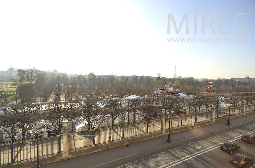 C1789 – View Tuileries and Eiffel Tower