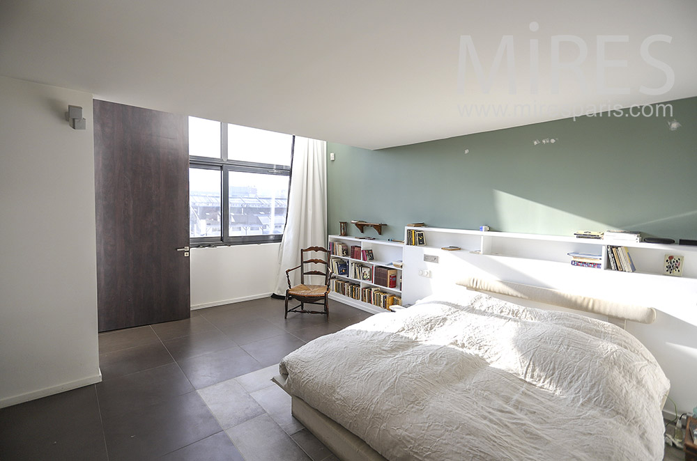 Bright modern bedroom. C1890