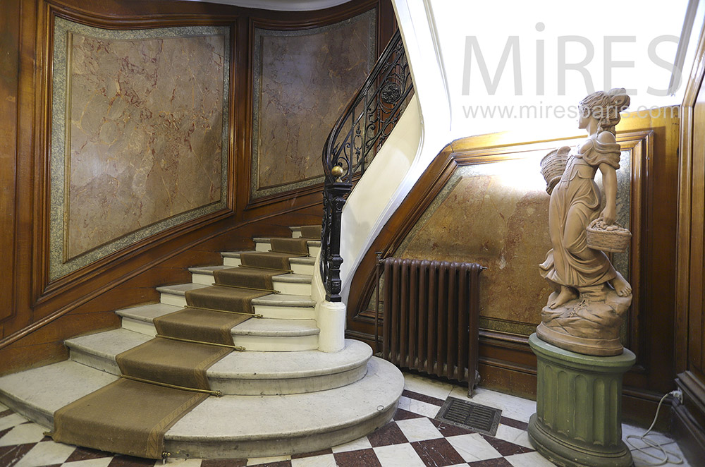 Marble staircase. C1898