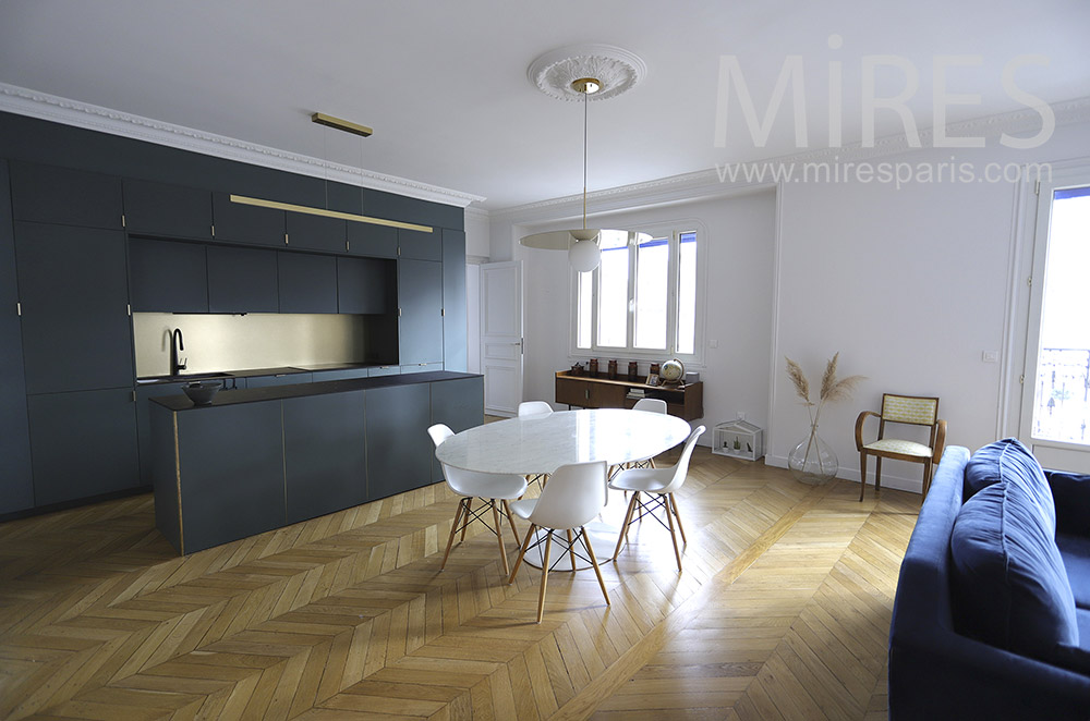 Design black kitchen. C1899