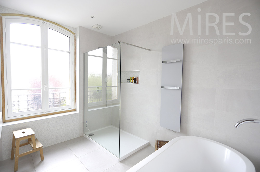 C1913 – Transparent shower and white baths