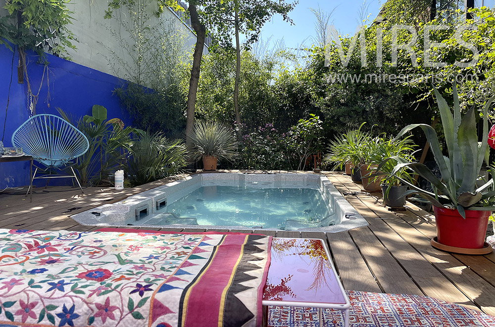 Petite piscine et jardin. C1241