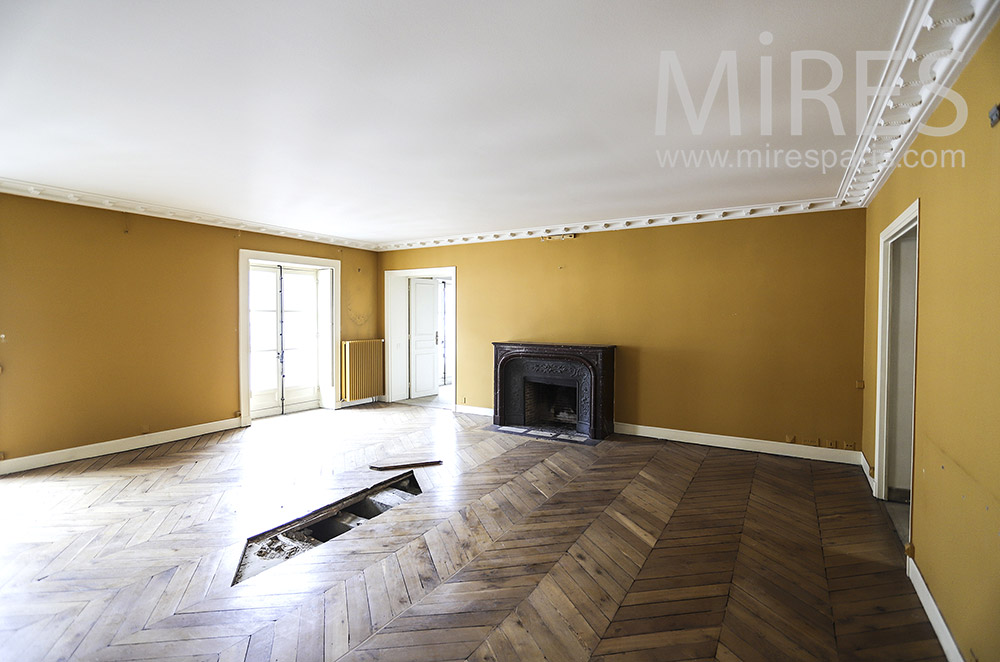Large square living room. C1925