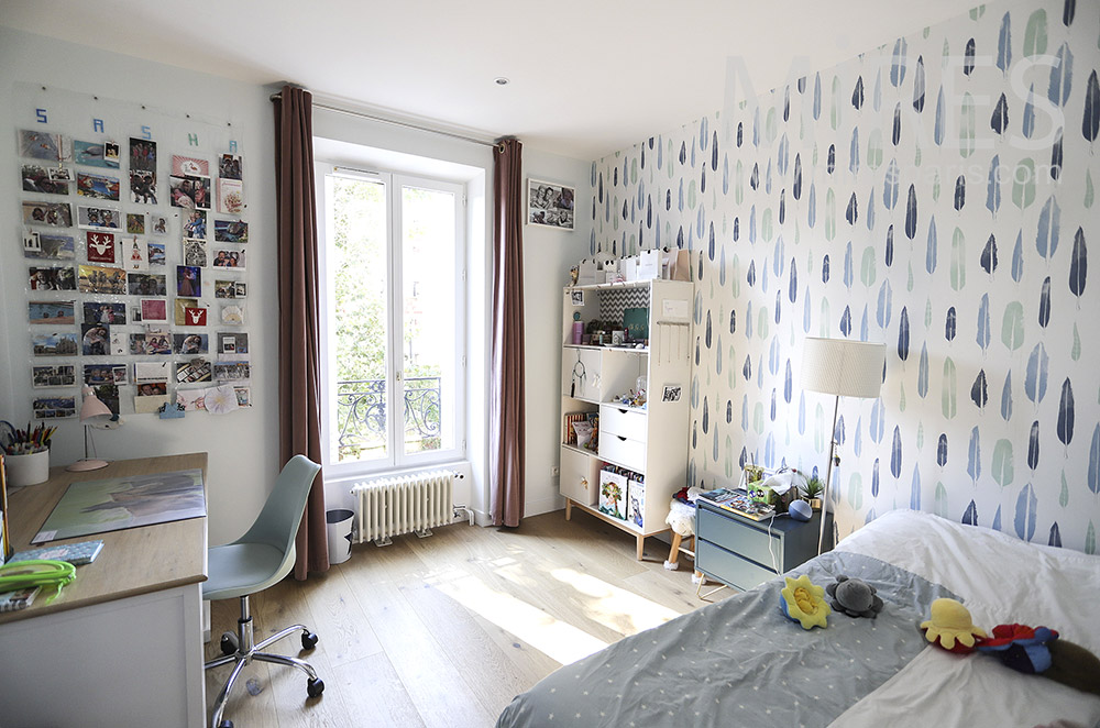 Chambre à papier peint. C1934