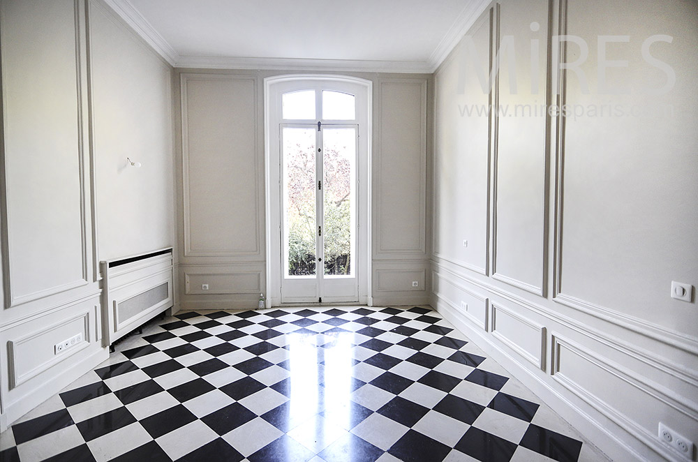 Checkered floor. C1936