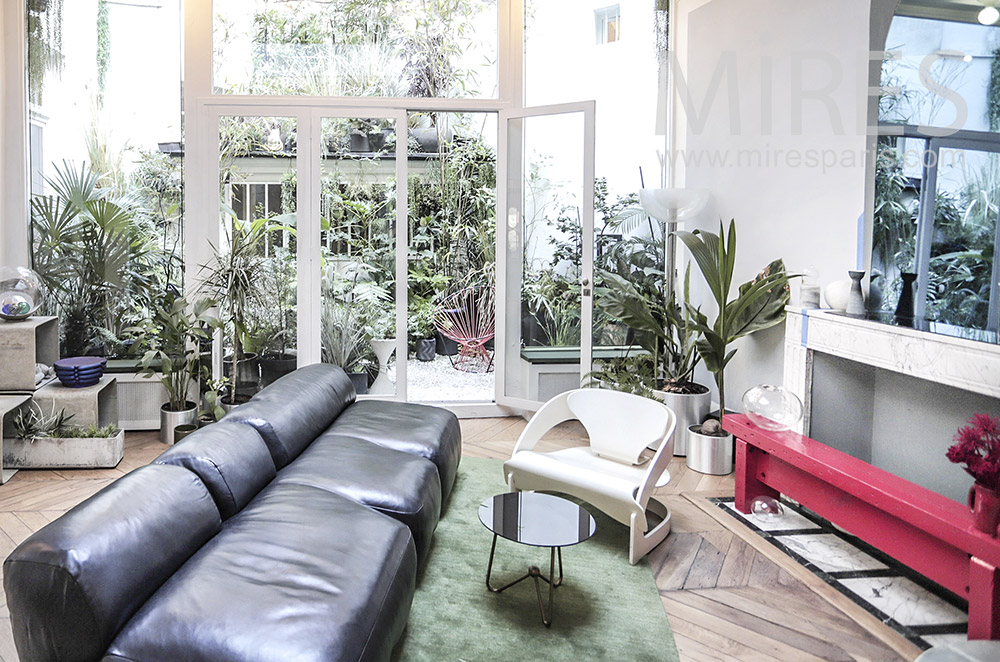 Living room with mini-garden. C1941