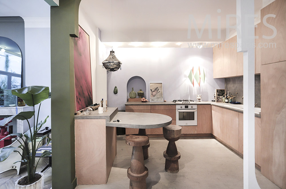 C1941 – Open wooden kitchen