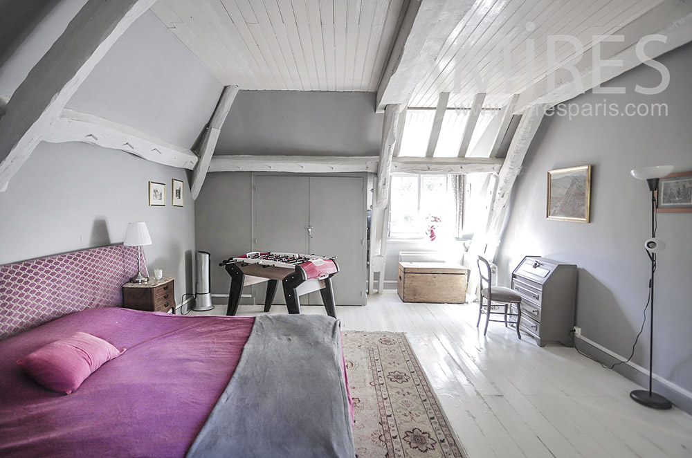 C1947 – Gray and purple room under the roof