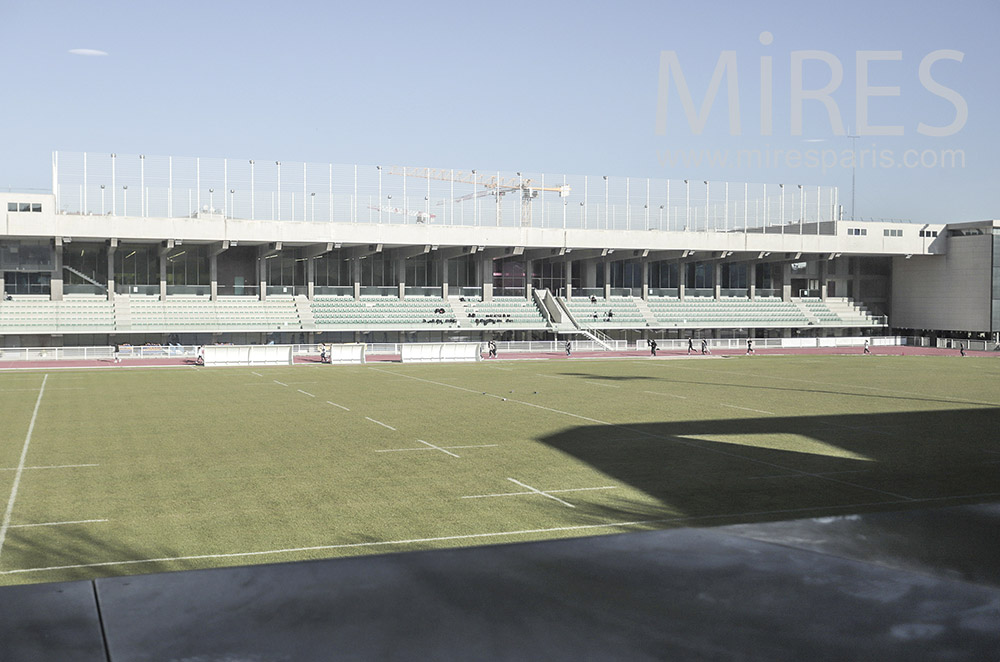 C1949 – Vue sur stade sportif